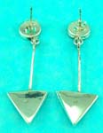 display jewelry wholesale supplies dangling triangle sterling silver earring 