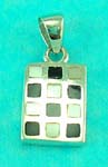 jewelry accessory online wholesale manufactured rectangular pendant implies with assorted gemstone 