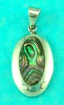 international jewelry dealer store supplies high class seashell inlaid pendant in oval shape 
