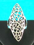 top rank wholesale fashion jewelry ring store displays filigree styled ring in oval 