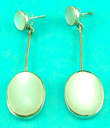 wholesale online jewelry feature sterling silver jewelry earring with mother of pearl diamond 