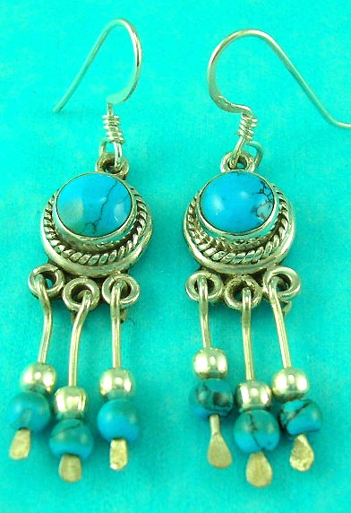 box jewelry silver sterlin store presents turqoise style with beaded gemstone earring 