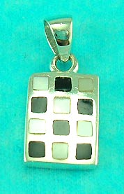 jewelry accessory online wholesale manufactured rectangular pendant implies with assorted gemstone 