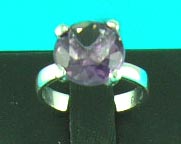 cheap jewelry wholesale club supplies anniversary style ring with man-made diamond in purple    