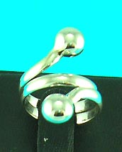wholesale fine magnetic jewelry online shop manufactured circular styled sliver ring along with round touch at end    