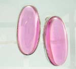 online display wholesale distribute pink oval cz earring