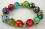 online charm bracelet jewelry offers assorted color bead bracelet with dot pattern 