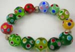 wholesale jewelry online shop manufactured assorted color bracelet with dotted pattern
